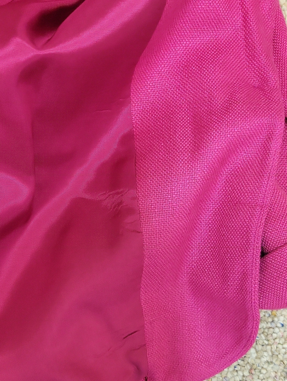 Cortland Collections Women’s Magenta Blazer Jacket New 8P Linen Blend Office - Picture 4 of 5